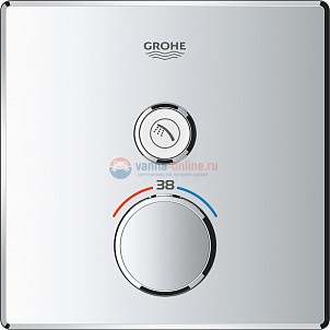 Смеситель для ванны и душа Grohe Grohtherm SmartControl 29123000, хром Смеситель для ванны и душа Grohe Grohtherm SmartControl 29123000, хром