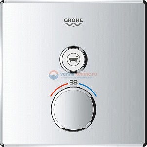Смеситель для ванны и душа Grohe Grohtherm SmartControl 29123000, хром Смеситель для ванны и душа Grohe Grohtherm SmartControl 29123000, хром