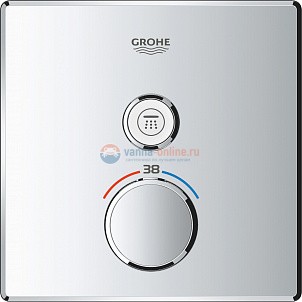 Смеситель для ванны и душа Grohe Grohtherm SmartControl 29123000, хром Смеситель для ванны и душа Grohe Grohtherm SmartControl 29123000, хром