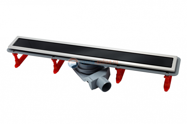 Душевой лоток Pestan Confluo Premium With Black Glass Line 850, решетка черное закаленное стекло-сталь 13000295