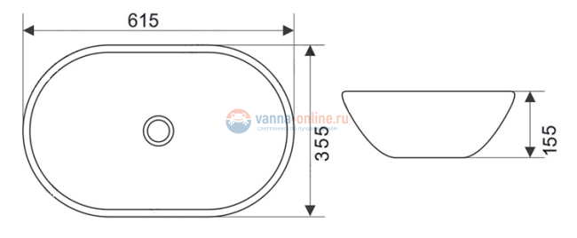Раковина CeramaLux Серия NC 7811 ASJ накладная, золото Раковина CeramaLux Серия NC 7811 ASJ накладная, золото