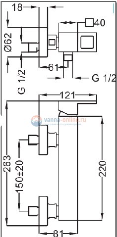 Смеситель Cezares Molveno, MOLVENO-DM-01-Cr для ванны и душа Смеситель Cezares Molveno, MOLVENO-DM-01-Cr для ванны и душа