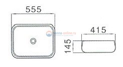 Раковина CeramaLux Серия MNC 186 накладная, под камень Раковина CeramaLux Серия MNC 186 накладная, под камень