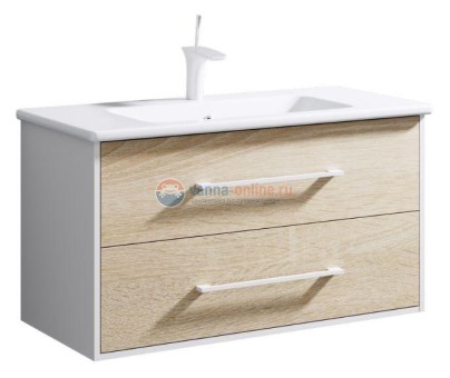 Тумба под раковину Aqwella Майами 100, подвесная, дуб сонома, Mai.01.10