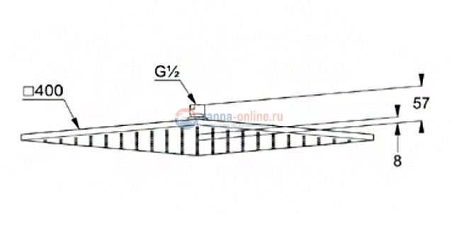 Верхний душ Kludi A-Qa 6444091-00 40 x 40 см квадратный, плоский 8 мм, цвет белый Верхний душ Kludi A-Qa 6444091-00 40 x 40 см квадратный, плоский 8 мм, цвет белый