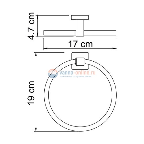 Полотенцедержатель кольцо WasserKRAFT Lippe 6560 Полотенцедержатель кольцо WasserKRAFT Lippe 6560
