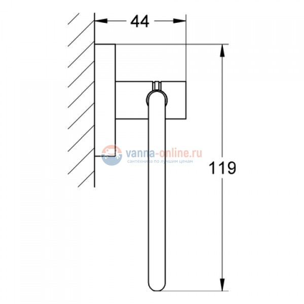 Бумагодержатель Grohe Essentials 40689001 Бумагодержатель Grohe Essentials 40689001