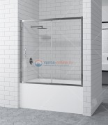 Душевая шторка на ванну RGW SC-043, 351104315-11, 150 х 150 см, профиль - хром