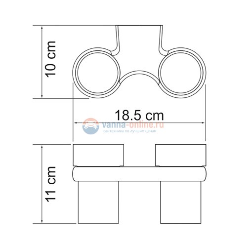Стакан с держателем WasserKRAFT Berkel 6828D, двойной Стакан с держателем WasserKRAFT Berkel 6828D, двойной