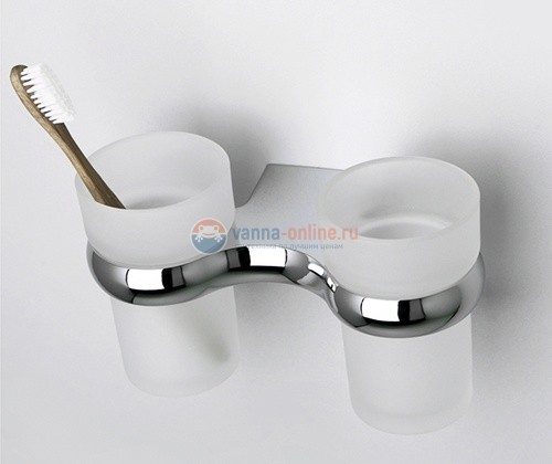 Стакан с держателем WasserKRAFT Berkel 6828D, двойной Стакан с держателем WasserKRAFT Berkel 6828D, двойной