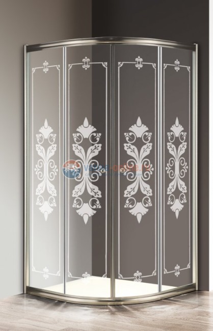 Душевой уголок Cezares Giubileo-R-2-100-Scorrevole-CP-St 100 x 100 x 195 см без поддона, стекло прозрачное