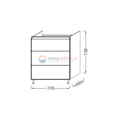 Тумба Jacob Delafon ODEON UP 70х75 белый, EB992-N18