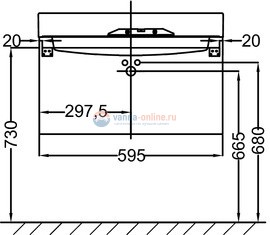 Тумба под раковину Jacob Delafon Rythmik EB1300-G80 подвесная, светло-коричневая, 60 см