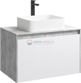 Корпус тумбы под раковину Aqwella Mobi MOB0108BS 80 см, бетон светлый