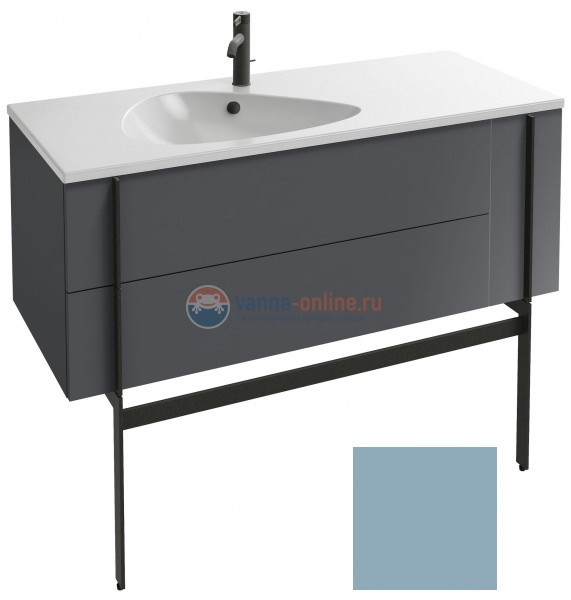 Тумба под раковину Jacob Delafon Nouvelle Vague 120 EB3036-S50, 3 ящика, цвет - аквамарин сатин