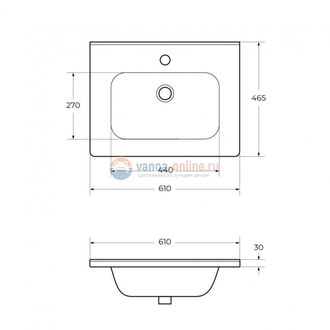 Раковина керамическая BelBagno BB600ETL, 600x500x180 Раковина керамическая BelBagno BB600ETL, 600x500x180
