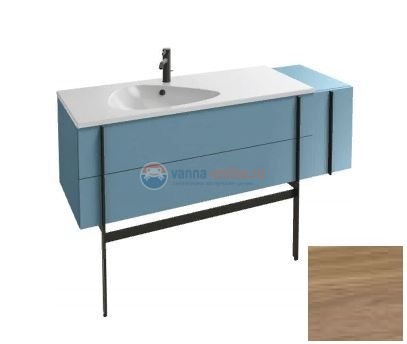 Тумба под раковину Jacob Delafon Nouvelle Vague 145 EB3038-E16, 2 ящика, 1 дверца, с выступом, цвет - ореховое дерево