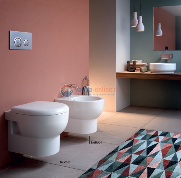 Подвесной унитаз ArtCeram Smarty 2.0 SMV001 01; 00, безободковый, белый Подвесной унитаз ArtCeram Smarty 2.0 SMV001 01; 00, безободковый, белый