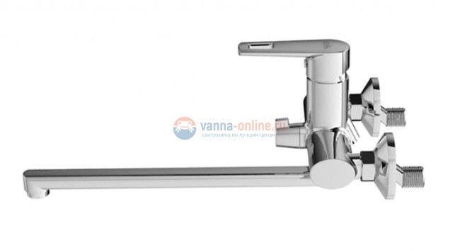 Смеситель Iddis Runo RUNSBL2i10WA с длинным изливом, для ванны и душа, хром Смеситель Iddis Runo RUNSBL2i10WA с длинным изливом, для ванны и душа, хром