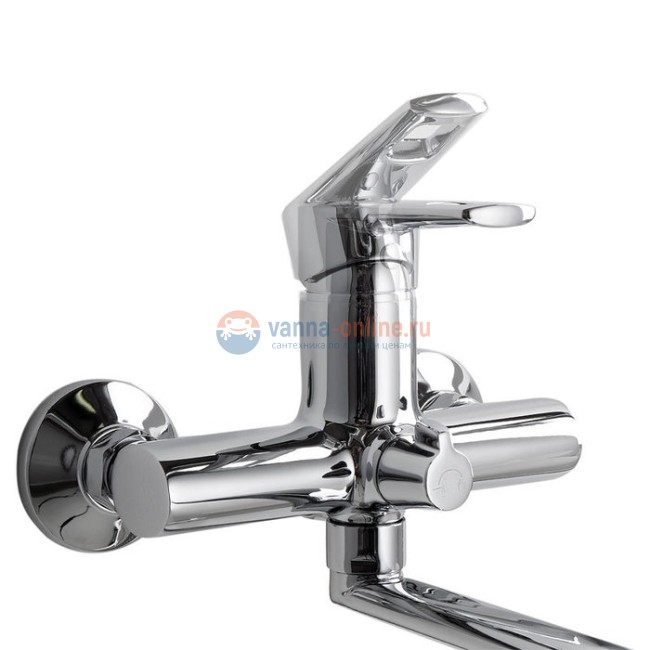 Смеситель Iddis Runo RUNSBL2i10WA с длинным изливом, для ванны и душа, хром Смеситель Iddis Runo RUNSBL2i10WA с длинным изливом, для ванны и душа, хром