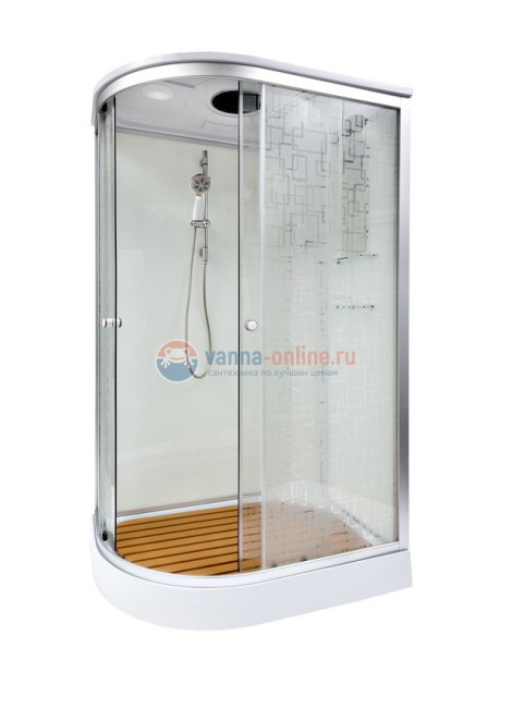 Душевая кабина Deto Em EM1511 L/R эл 110 x 80 см, с крышей, с электрикой