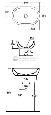 Раковина Galassia Midas 5233