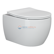 Подвесной безободковый унитаз Ceramica Nova Play Rimless, крышка микролифт, CN3001