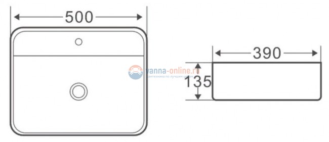 Раковина BelBagno BB1321 накладная 50х39х13.5 см Раковина BelBagno BB1321 накладная 50х39х13.5 см