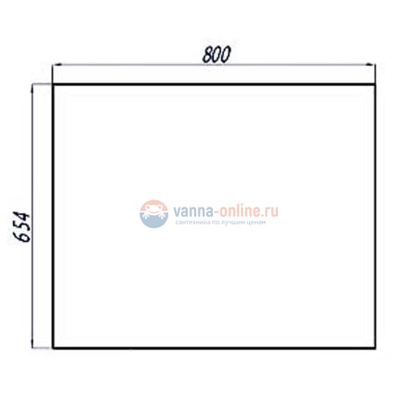 Зеркало Акватон ОТЕЛЬ 800, 1A101302OT010 с LED-подсветкой