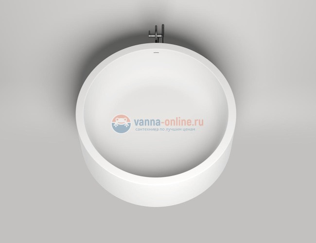  Круглая ванна из искусственного камня Salini Isola 200 x 200 x 71 см, из материала Sapirit, матовая белая 101111M 