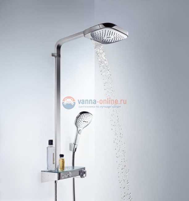 Душевая система с кнопками управления Hansgrohe Raindance Select Showerpipe E300 2 jet 27126400 Душевая система с кнопками управления Hansgrohe Raindance Select Showerpipe E300 2 jet 27126400