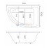 Ванна из искусственного камня Marmo Bagno Альба 170 x 110 см левая MB-BL170-110L