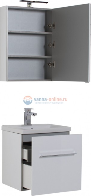 Зеркало-шкаф Aquanet Порто 50, 00195726