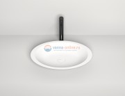 Раковина накладная Salini Callista 102,  57,5 x 35 x 8,5 см, из материала Solix,  матовая белая 1101202SM