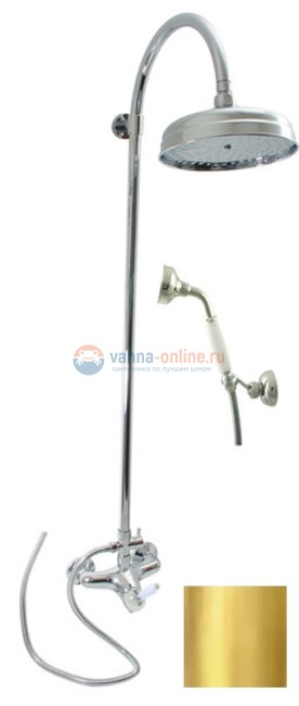 Душевая система Rav-Slezak Labe L581.5/3Z, золото/белый