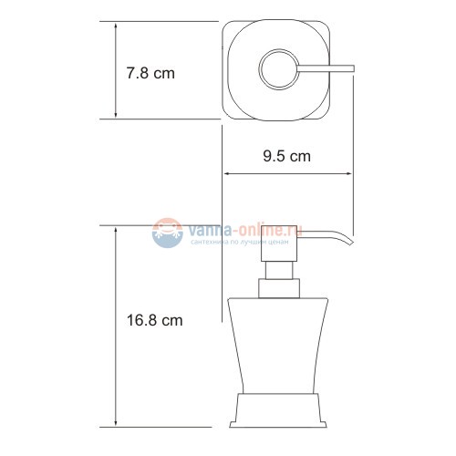 Дозатор для жидкого мыла WasserKRAFT Exter 5599 Дозатор для жидкого мыла WasserKRAFT Exter 5599
