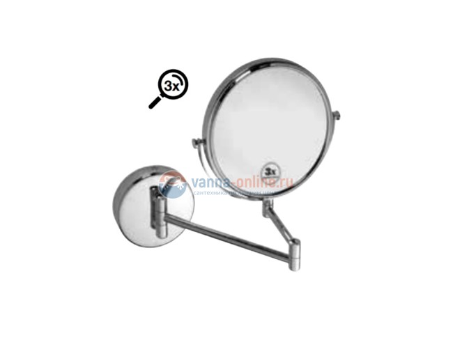 Косметическое зеркало Bemeta 112201512hrom 23 x 46.5 x 31 см, хром