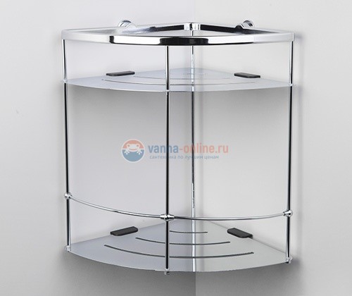 Полка металлическая двойная, угловая WasserKRAFT 522 Полка металлическая двойная, угловая WasserKRAFT 522