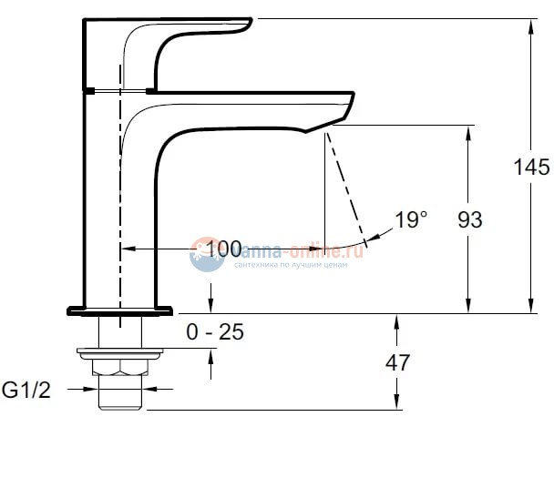 Кран Jacob Delafon ALEO E72288-CP для раковины Кран Jacob Delafon ALEO E72288-CP для раковины