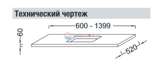 Столешница Jacob Delafon Parallel EB53-0800-E10, цвет - квебекский дуб