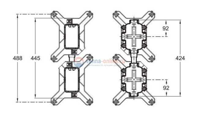 Система скрытого монтажа Jacob Delafon Modulo 98788D-NF комплект для объединения двух универсальных систем
