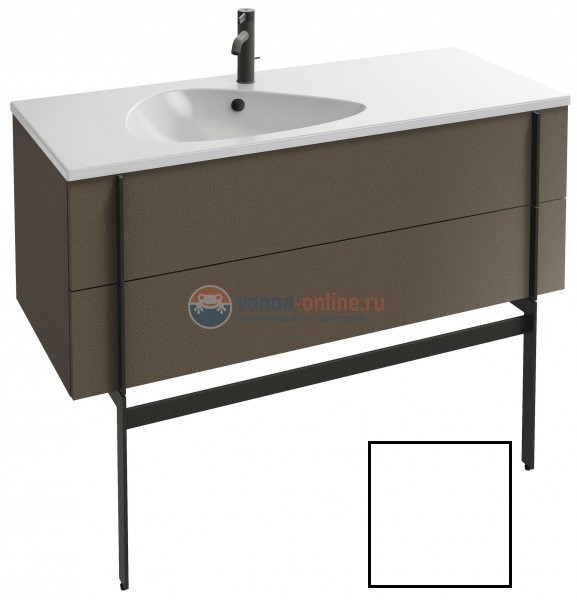 Тумба под раковину Jacob Delafon Nouvelle Vague 120 EB3035-G1C, 2 ящика, цвет - белый глянцевый лак