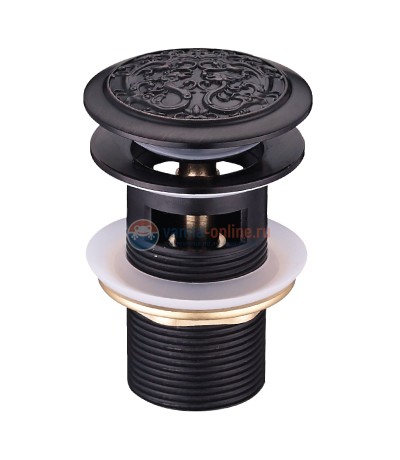 Донный клапан Lemark Jasmine LM6680ORB, Click-clack 1 1/4, черная бронза