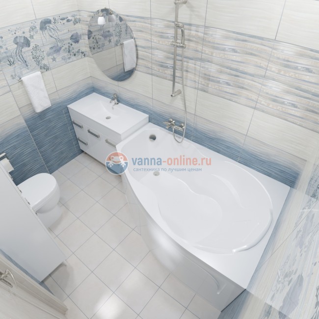 Акриловая ванна Triton Лайма 160 х 95 см (левая) Акриловая ванна Triton Лайма 160 х 95 см (левая)