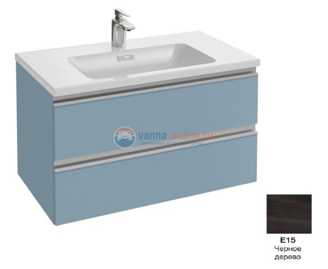 Тумба под раковину Jacob Delafon Vox 80 EB2028-RA-E15, цвет - черное дерево, 80 х 46 см