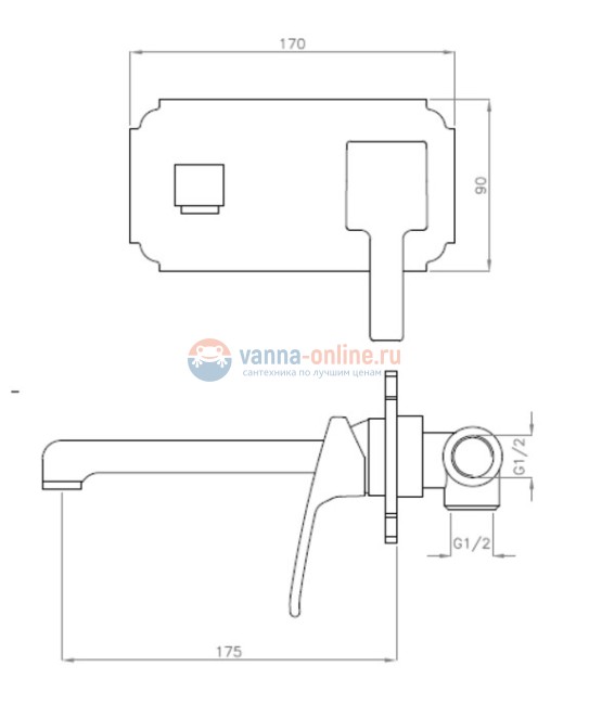 Смеситель Cezares Legend LS2-03/24 цвет золото