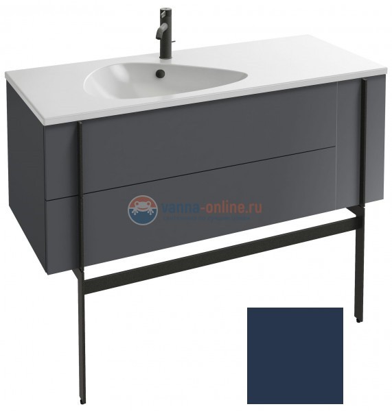 Тумба под раковину Jacob Delafon Nouvelle Vague 120 EB3036-S06, 3 ящика, цвет - темно-синий сатин