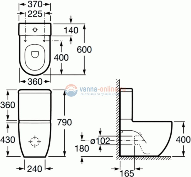 Напольный унитаз Roca Meridian-N Compact 342248000