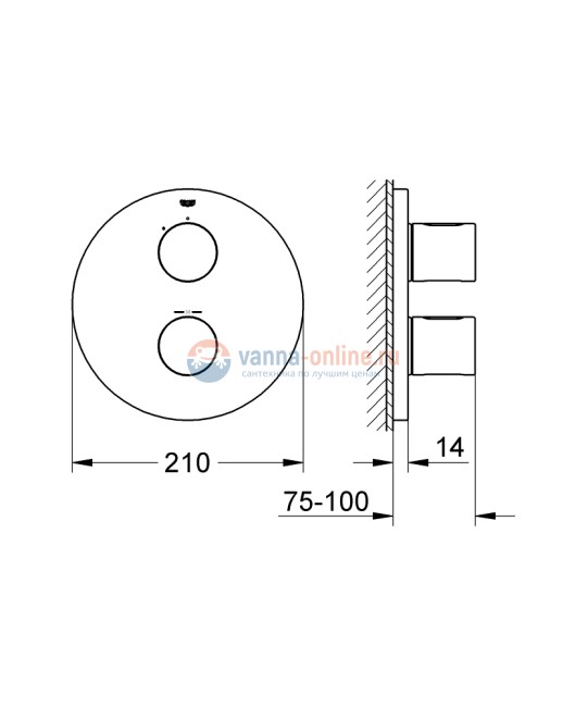 Термостат Grohe Grohtherm 3000 Cosmopolitan 19467LS0 для душа, белый Термостат Grohe Grohtherm 3000 Cosmopolitan 19467LS0 для душа, белый