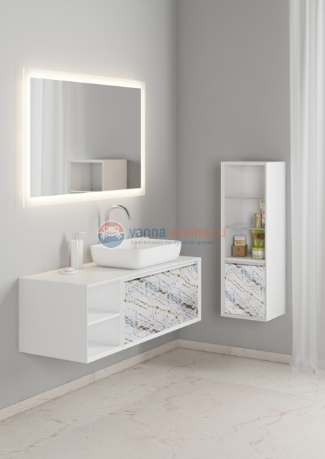 Тумба под раковину Sanvit Стайл kstyle120, 120 см подвесная, каштан светлый Тумба под раковину Sanvit Стайл kstyle120, 120 см подвесная, каштан светлый